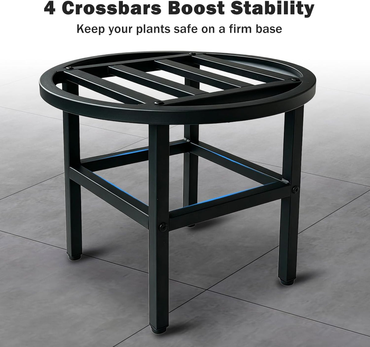 Metal Heavy Duty Plant Stand Indoor Outdoor,16 Inch Round Plant Stands Riser,Wrought Iron Pedestal Holders for Large