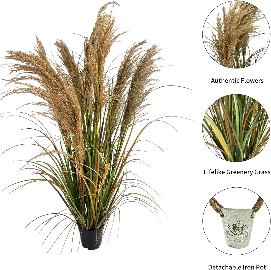 Faux Grass / Pots / 43in / Set of 2