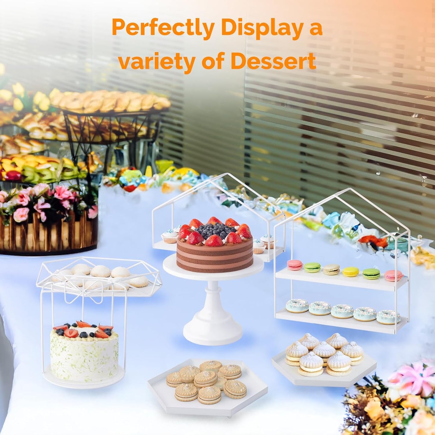 Metal Cupcake Stand / White / Set of 7