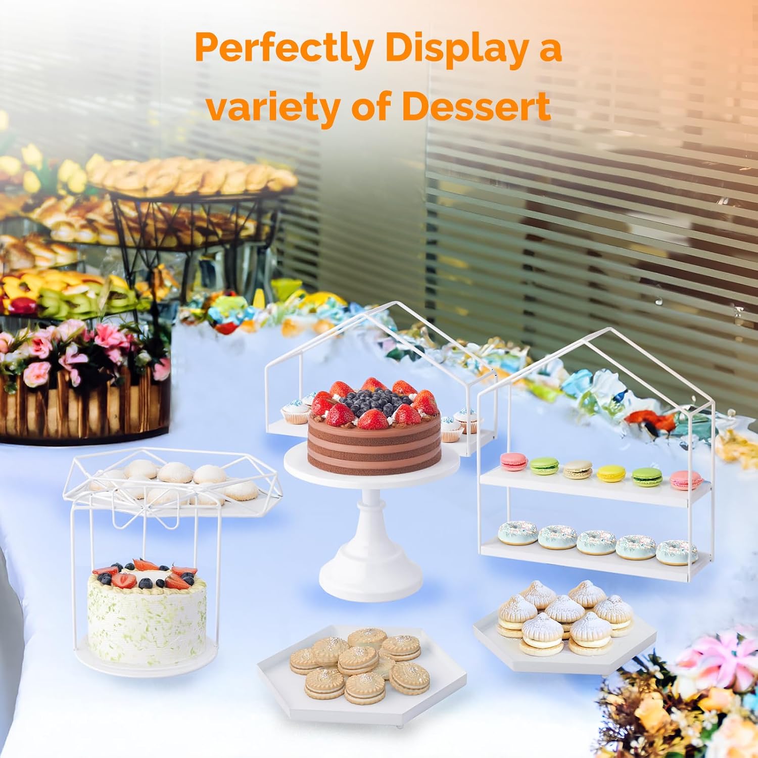 Metal Cupcake Stand / White / Set of 7