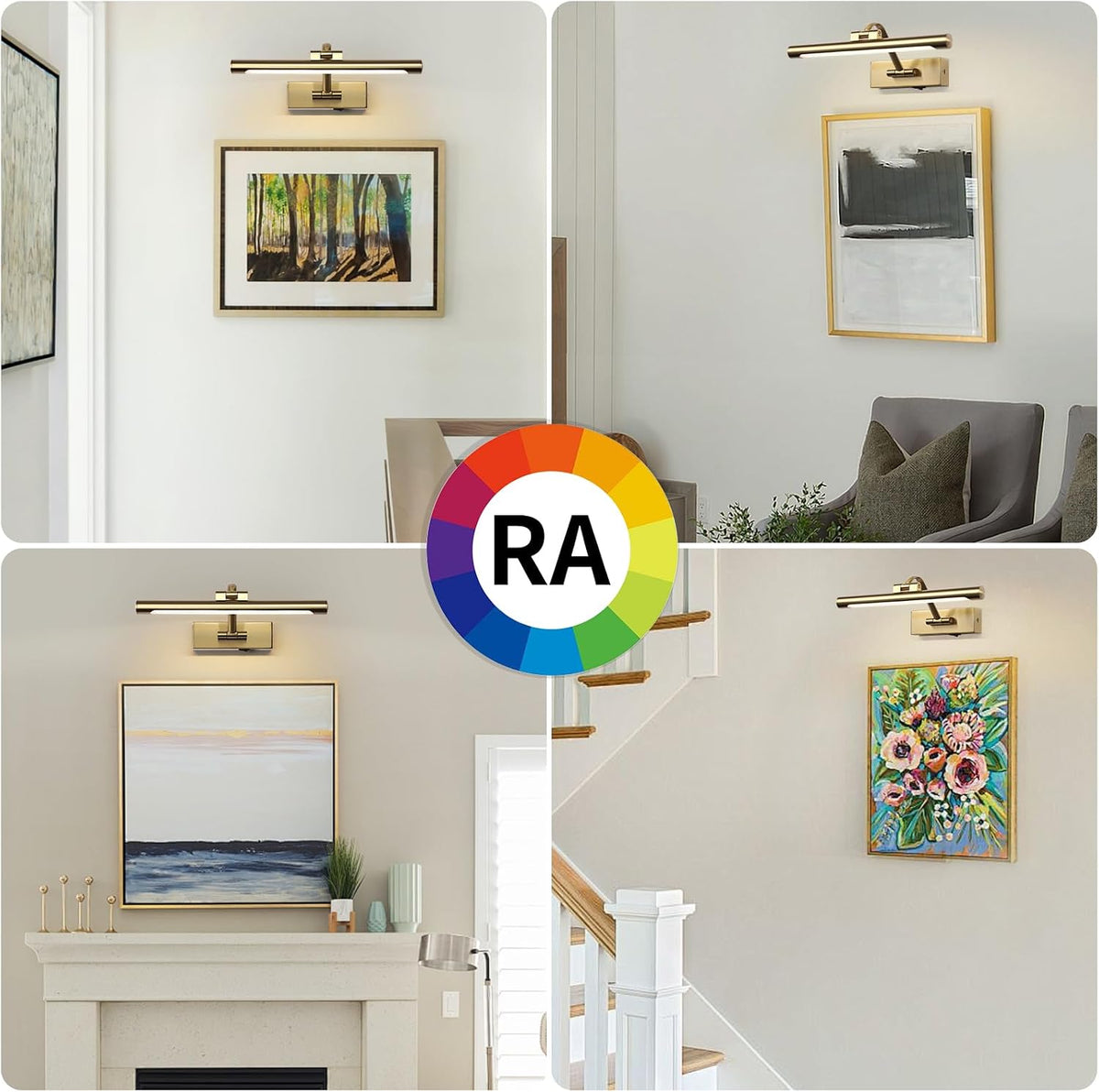12.6 inch LED Wireless Picture Lights for Wall Rechargeable, Battery Operated Art Light for Paintings, 3CCT Dimmable