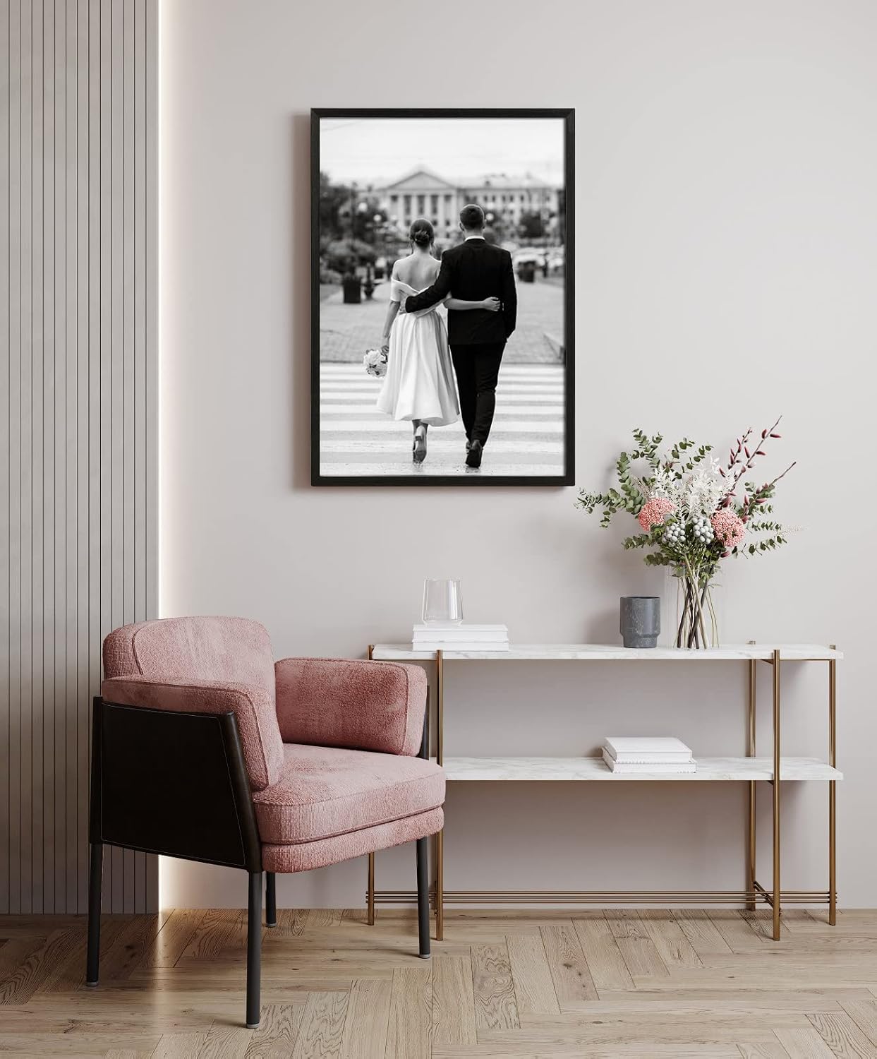 Yaetm 16x24 Poster Frame Black Set of 4, Solid Wood Frame 16 x 24 inches for Pictures, Posters & Art Prints, Wall