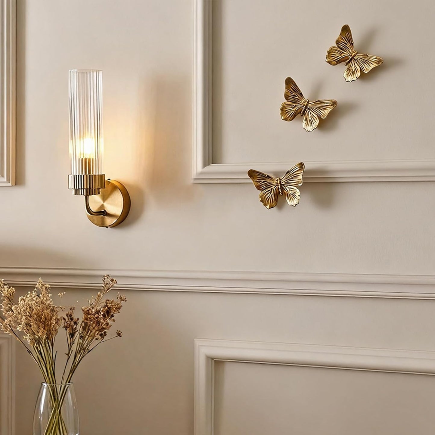 3D Butterfly Wall Decor Set / Copper / Set of 3