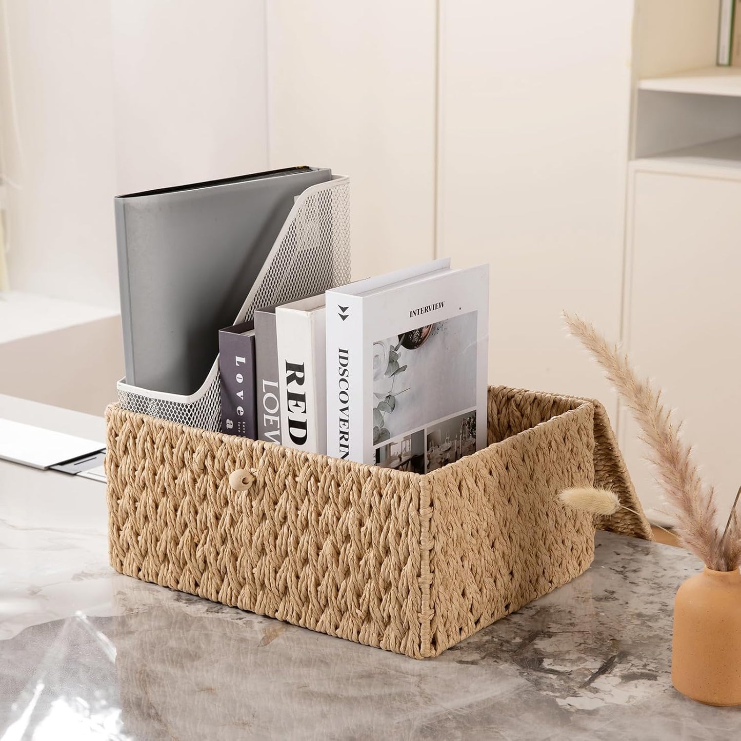 Wicker Storage Basket / Natural / Set of 2