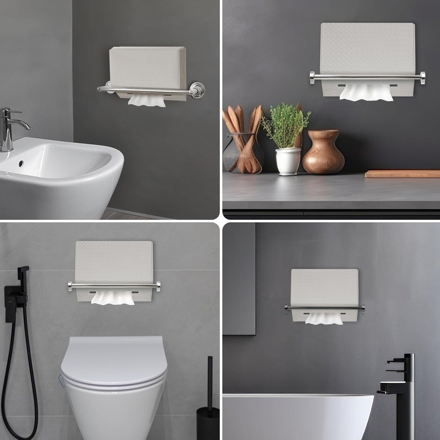 Versatile for Countertops and Towel Racks / Gray