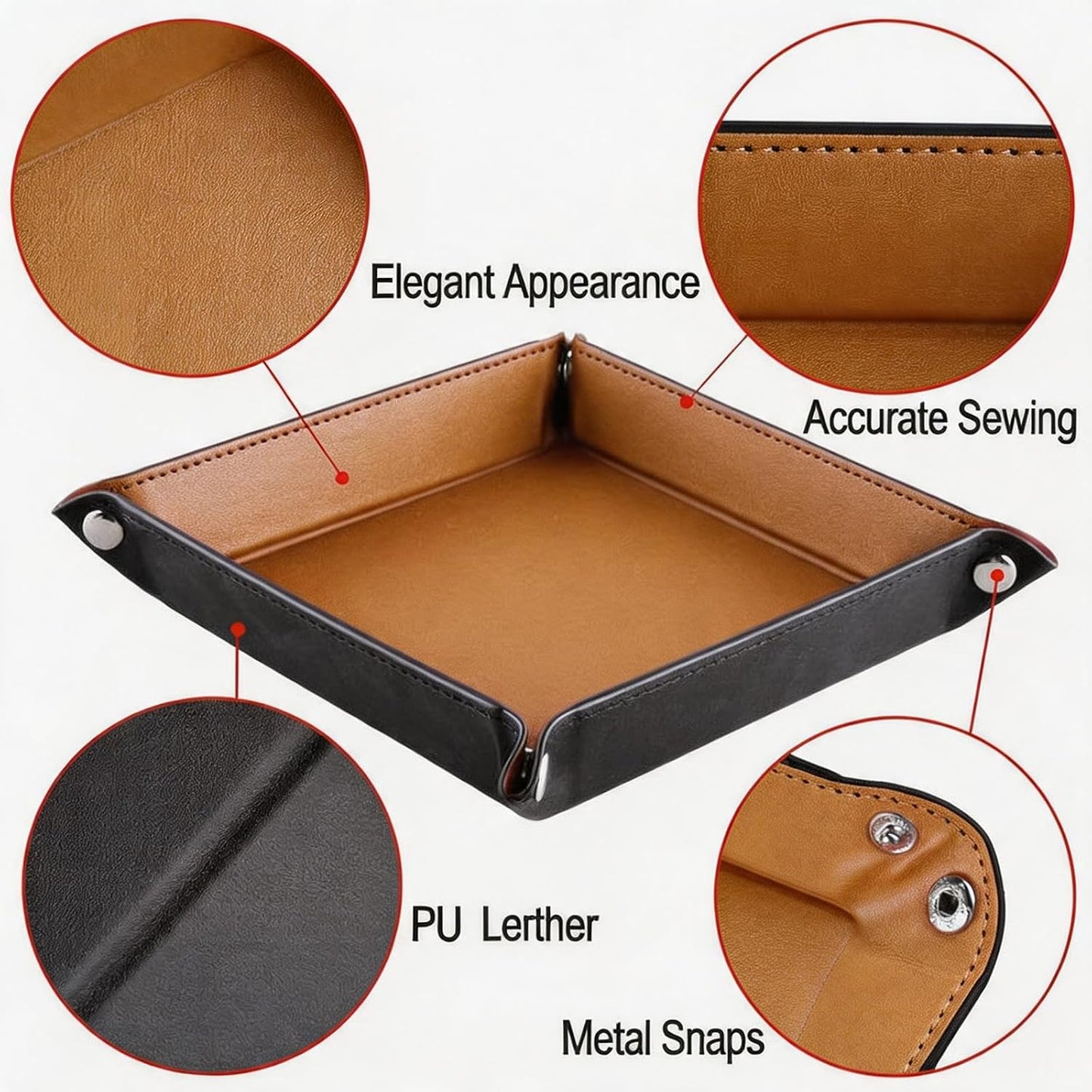 Valet Tray Desktop Storage Organizer / Khaki
