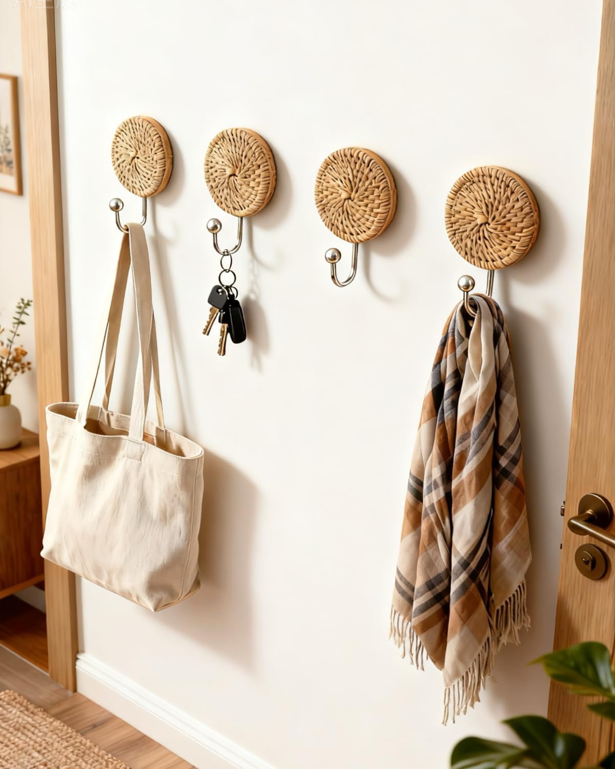 Vintage Boho Shelves Hooks / Set of 6
