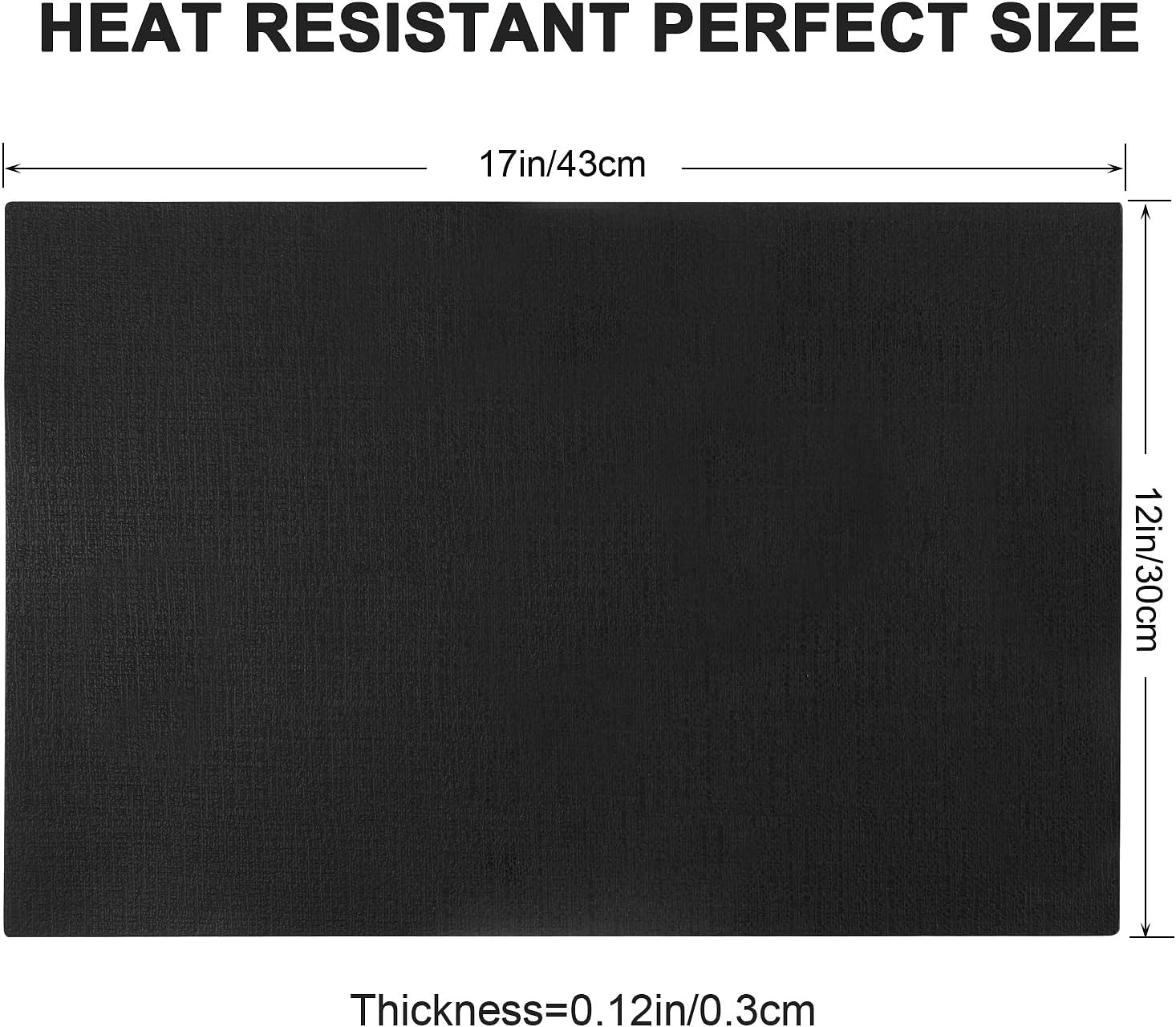 Leather Heat Resistant Placemats Set of 6 Waterproof Wipeable Washable PU Table Mats,Easy to Clean Anti-Slip (6, Black)