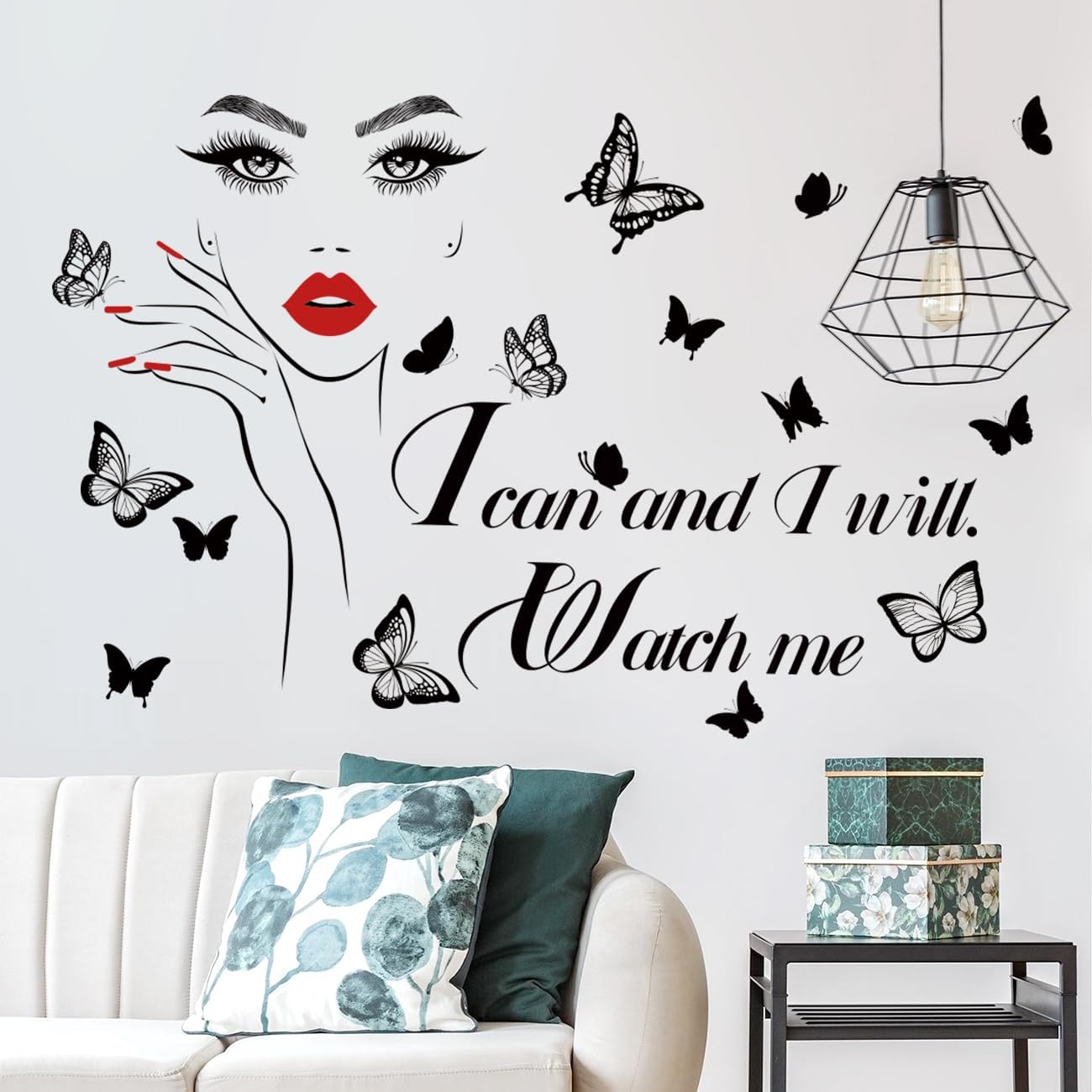 3D Inspirational Quotes Wall Decals / A / Red