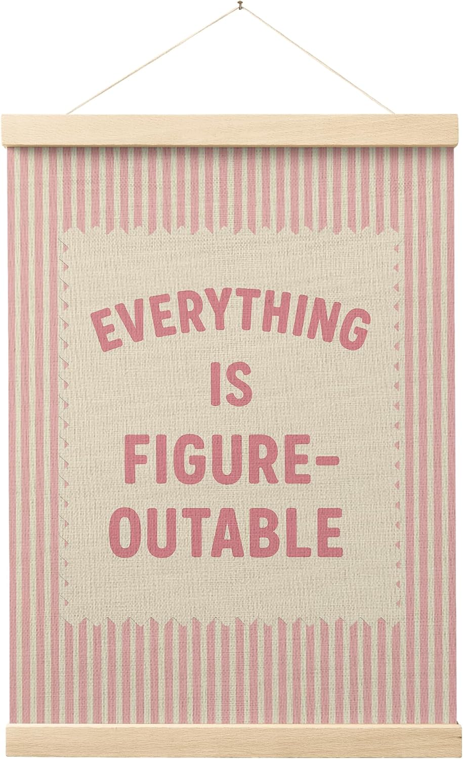 FGFK Everything Is Figureoutable Inspirational Wall Art Poster Hanger Frame