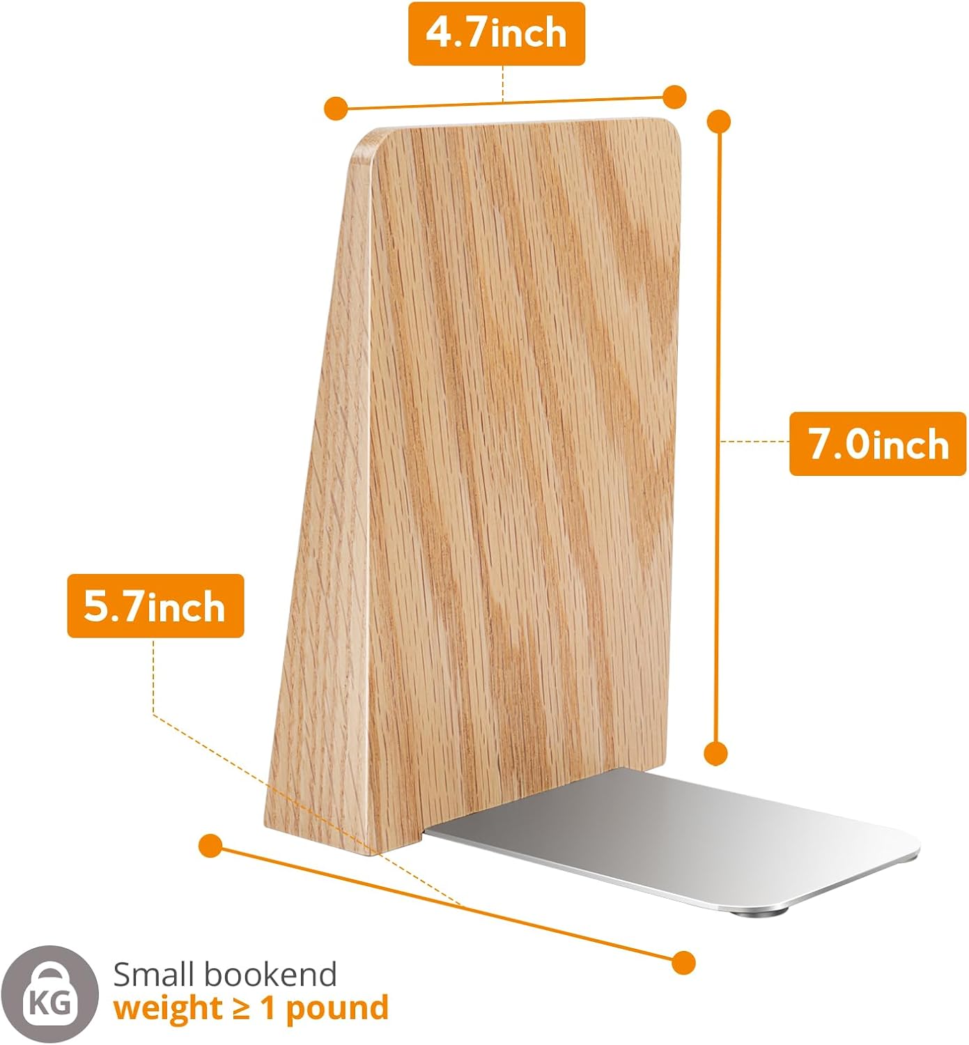 Red Oak Book Ends Heavy Duty Handmade Book Ends / Large Red Oak Wood