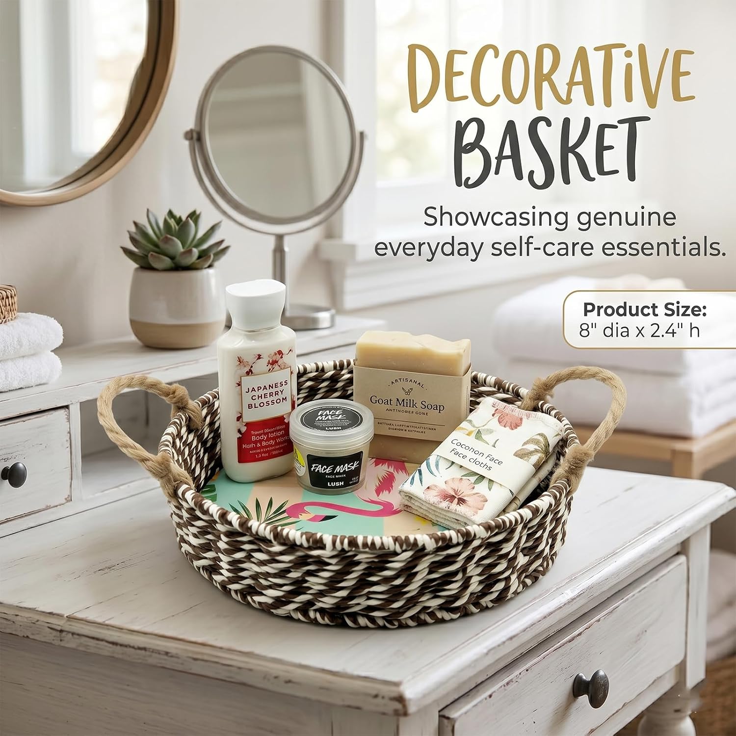 Paper Rope Basket / Small / Natural