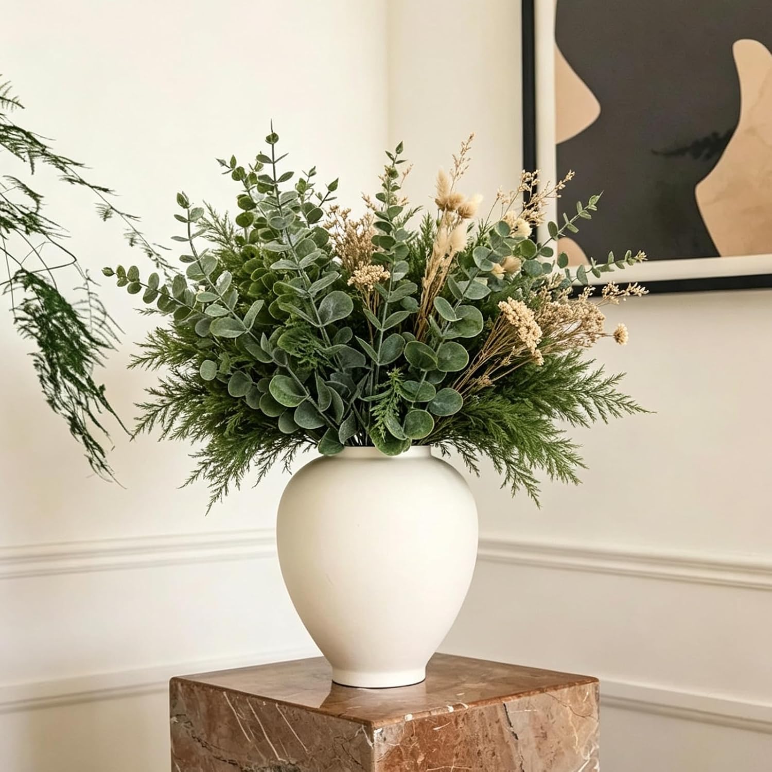 Fake Eucalyptus Plants Real Touch Faux Eucalyptus garland / Set of 100
