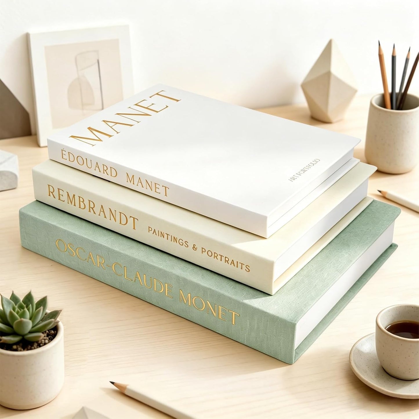 Decorative Books for Modern Home Decor / Set of 3