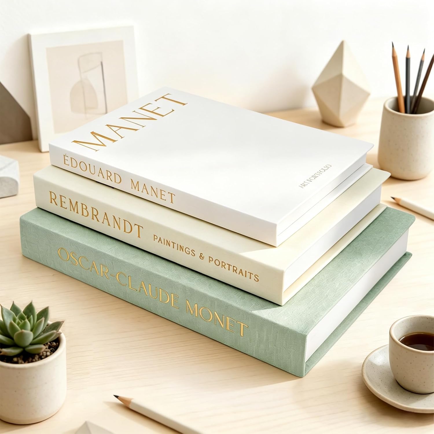 Decorative Books for Modern Home Decor / Set of 3
