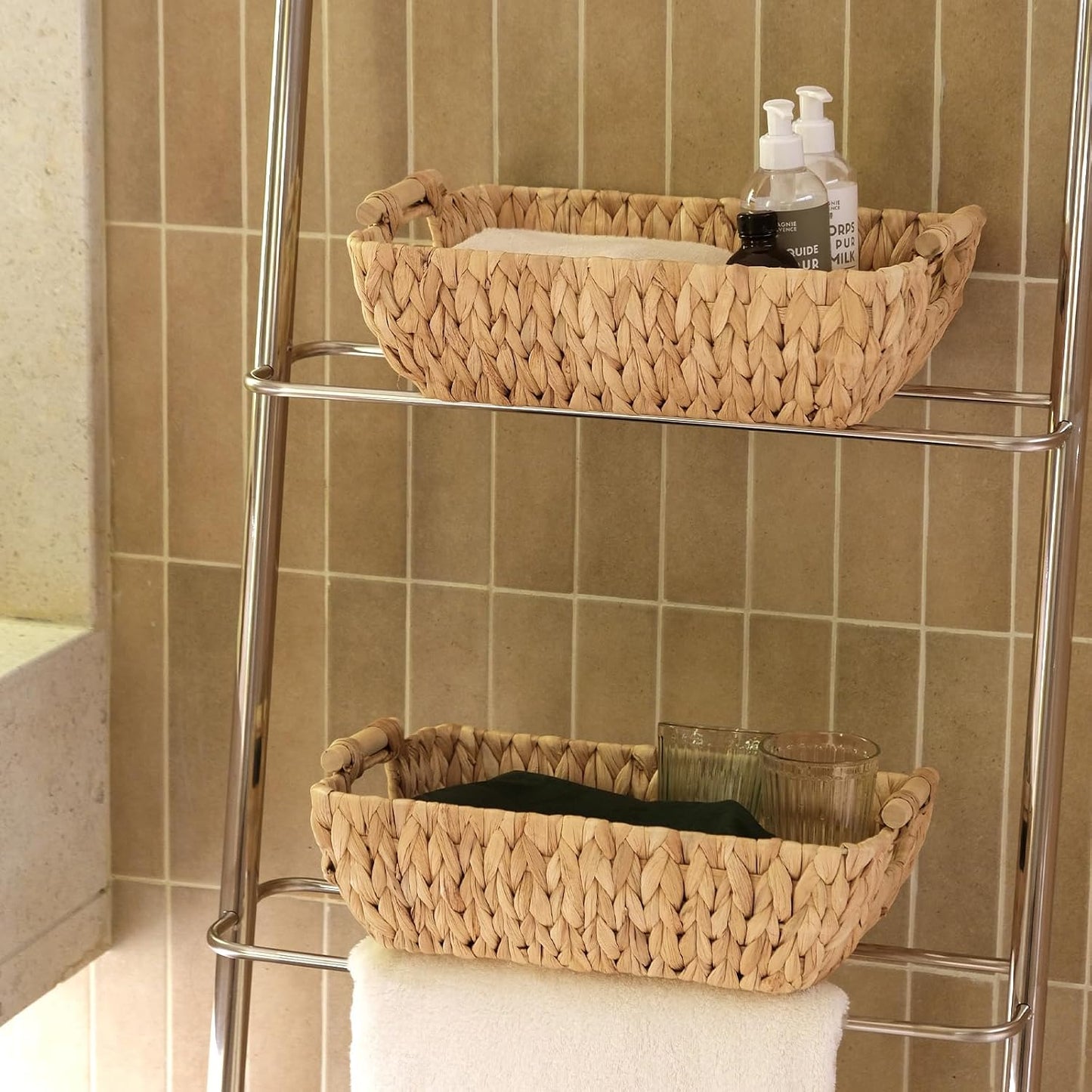 Wicker Storage Baskets / Natural-2pc / Set of 2