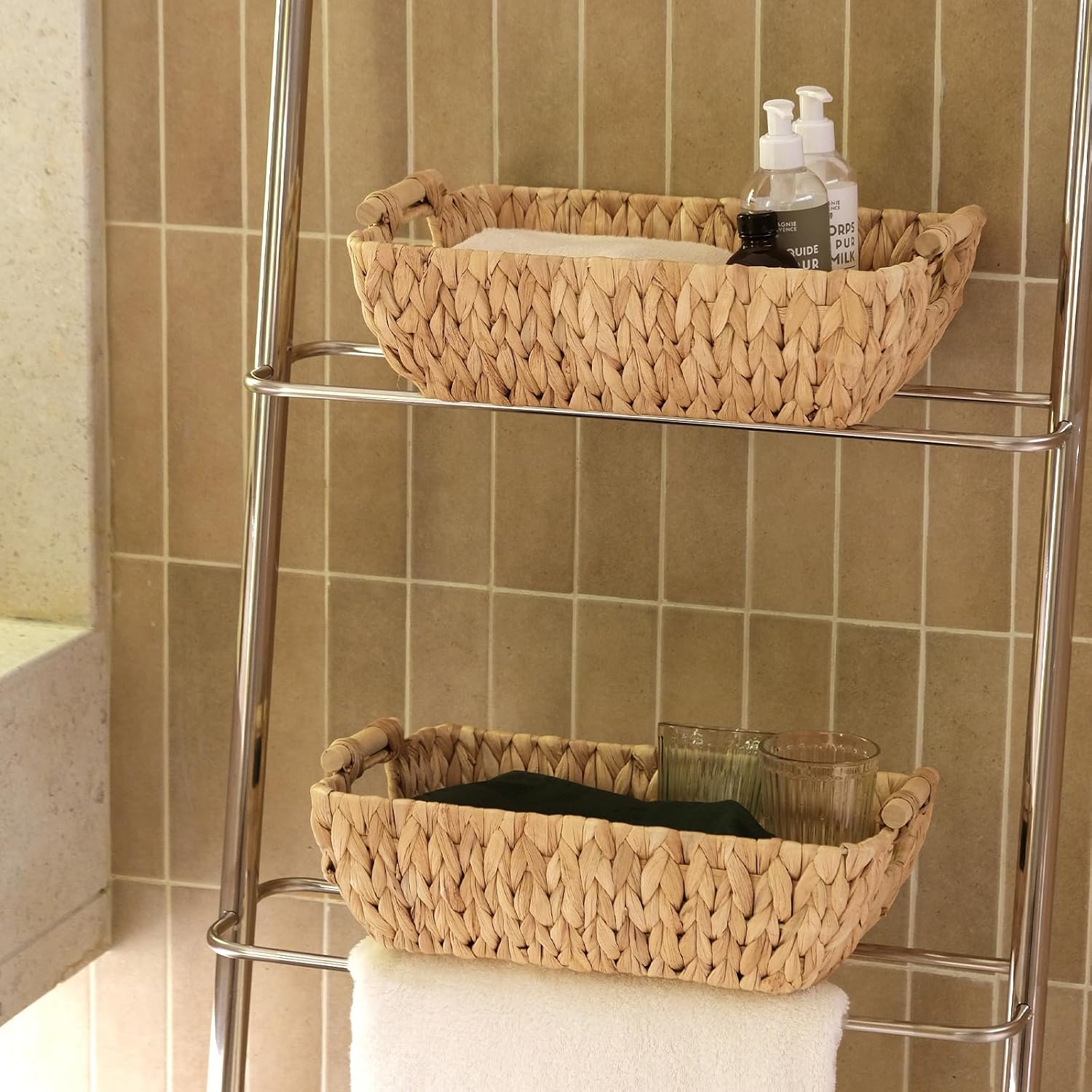 Wicker Storage Baskets / Natural-2pc / Set of 2