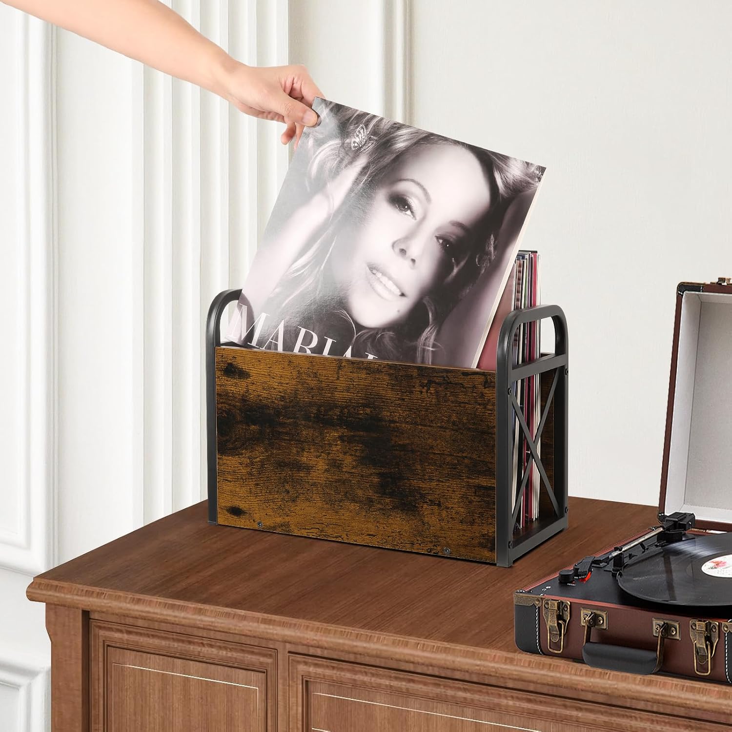 YINMIT Magazine Holder, Magazine Rack Floor, Magazine Storage Basket, Folder Organizer Bin for Books, Newspapers