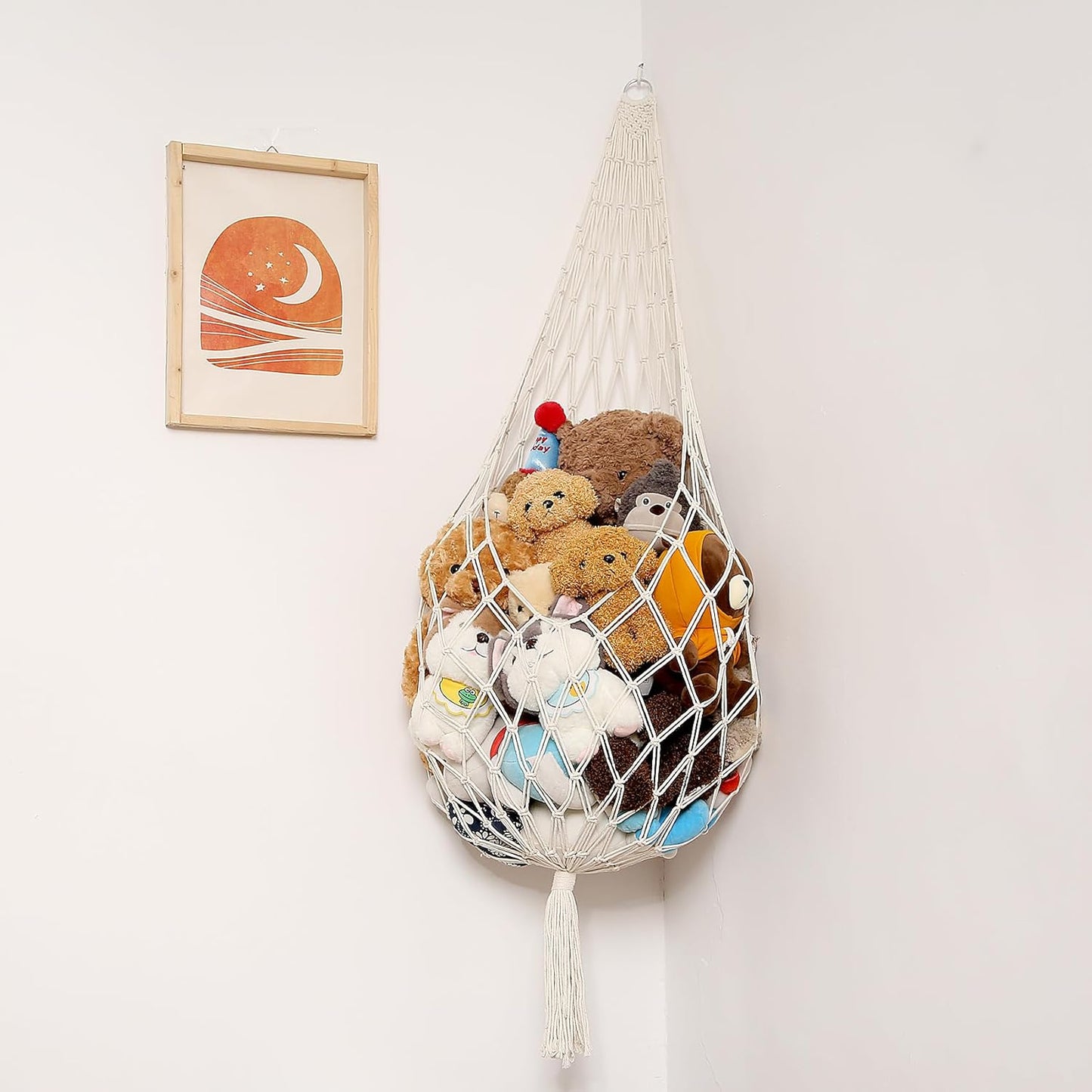 Hanging Stuffed Animal Holder / Cream / L