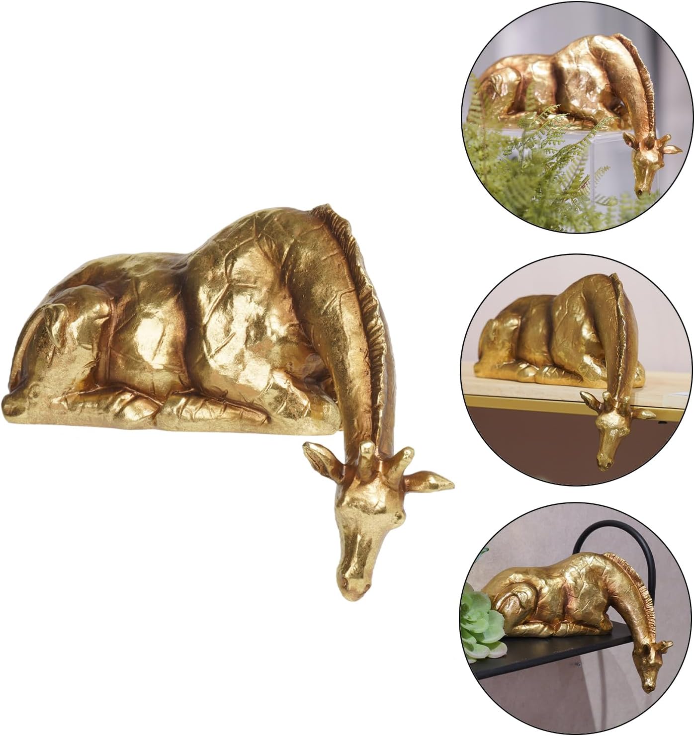 Living Room Decor Statues Indoor / Lying Giraffe