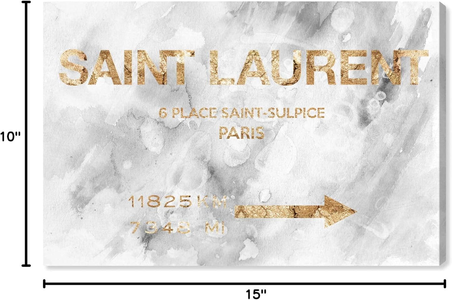 The Oliver Gal Artist Co. Modern in Paris Street Framed Canvas Wall / 15"L x 10"W / Gold / 10 x 15