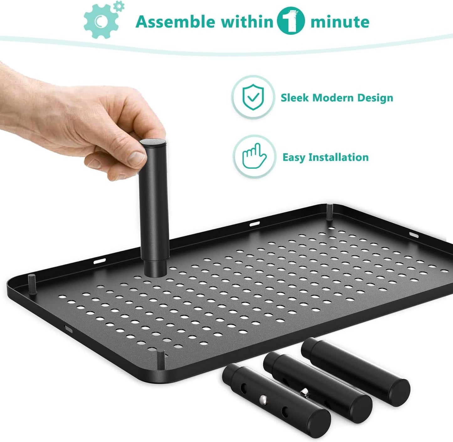 WALI Desk Organizer, 1 Tier Computer Monitor Stand for Desk, Desk Monitor Riser 3 Height Adjustable, Laptop Stand