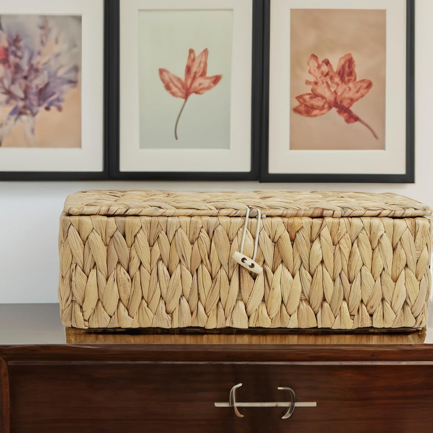 Rectangular Tank Woven Wicker Baskets / Water Hyacinth