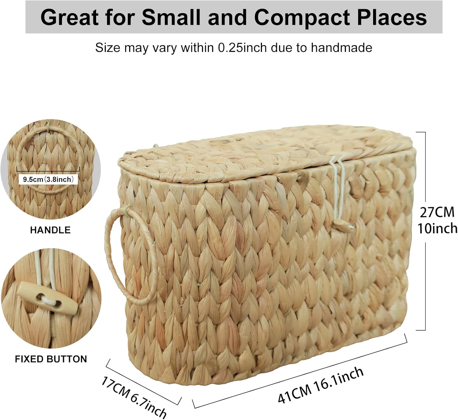 Wicker Basket / Toilet Paper Basket / Natural Hyacinth