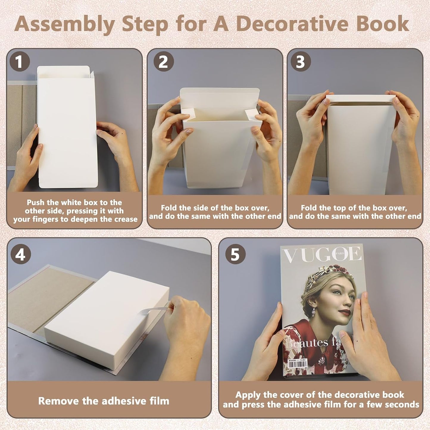 Decorative Books / Beauty Fake Books for Decoration / Set of 5