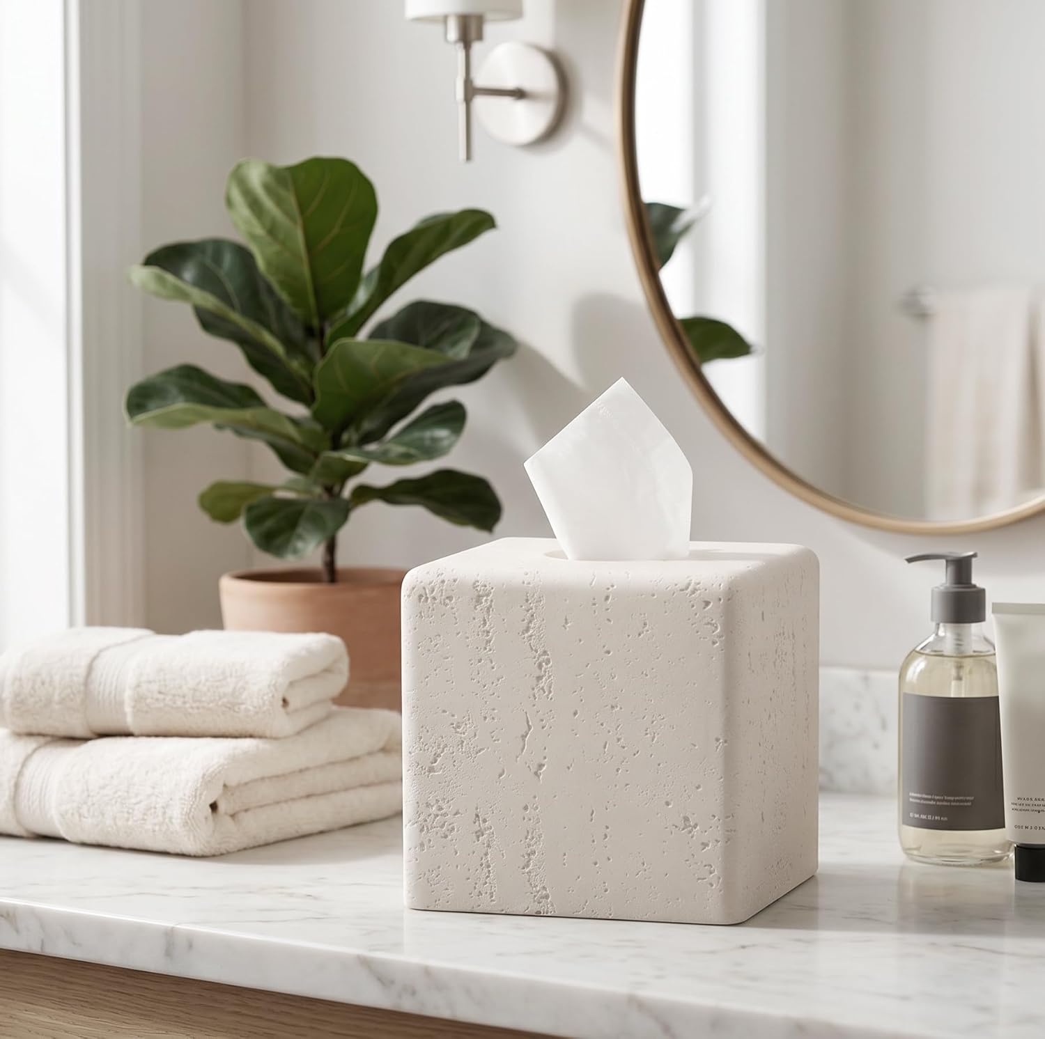 Tissue Box Cover Square / Off White