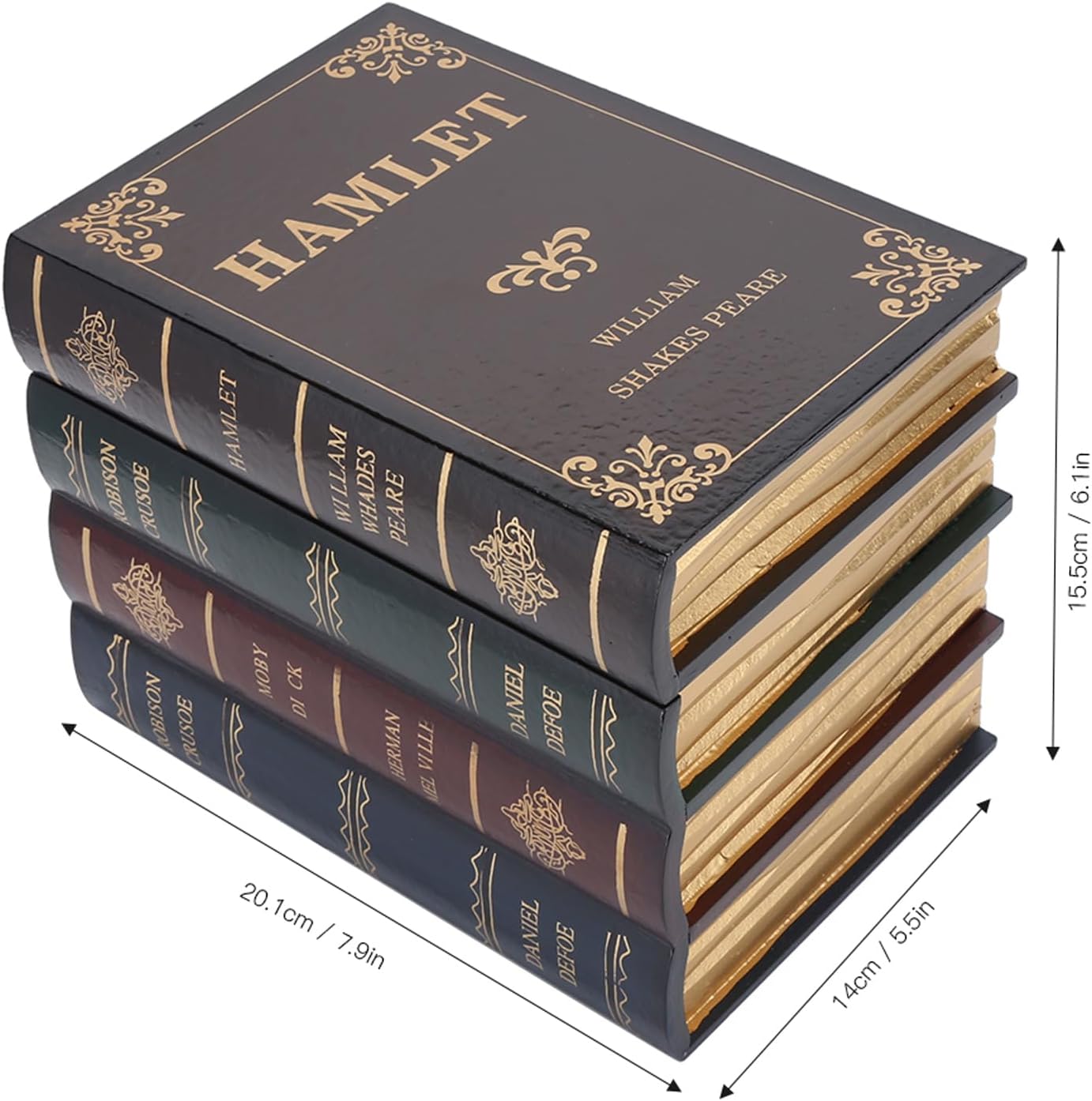 Wooden Book Shaped Storage Box / A