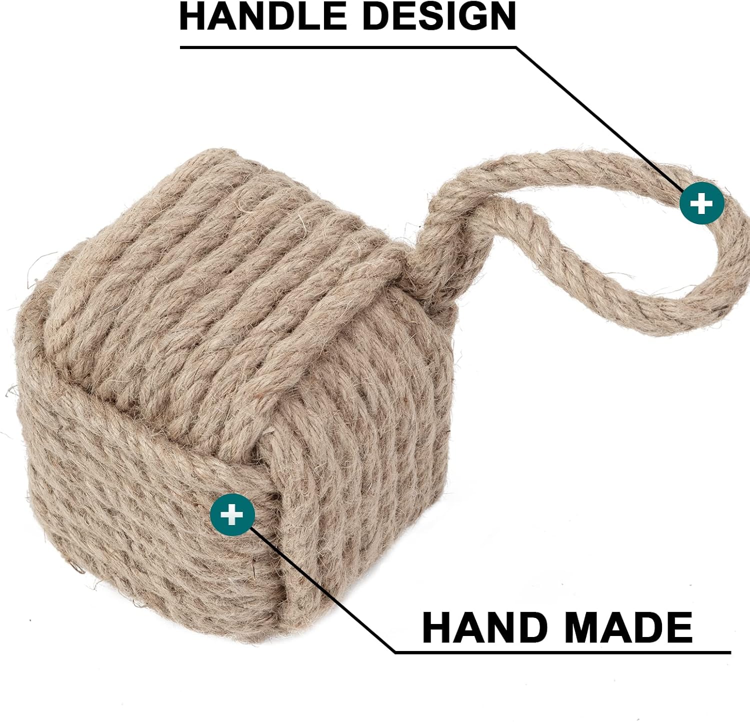 Jute Weighted Interior Doorstop / Jute Knot 5