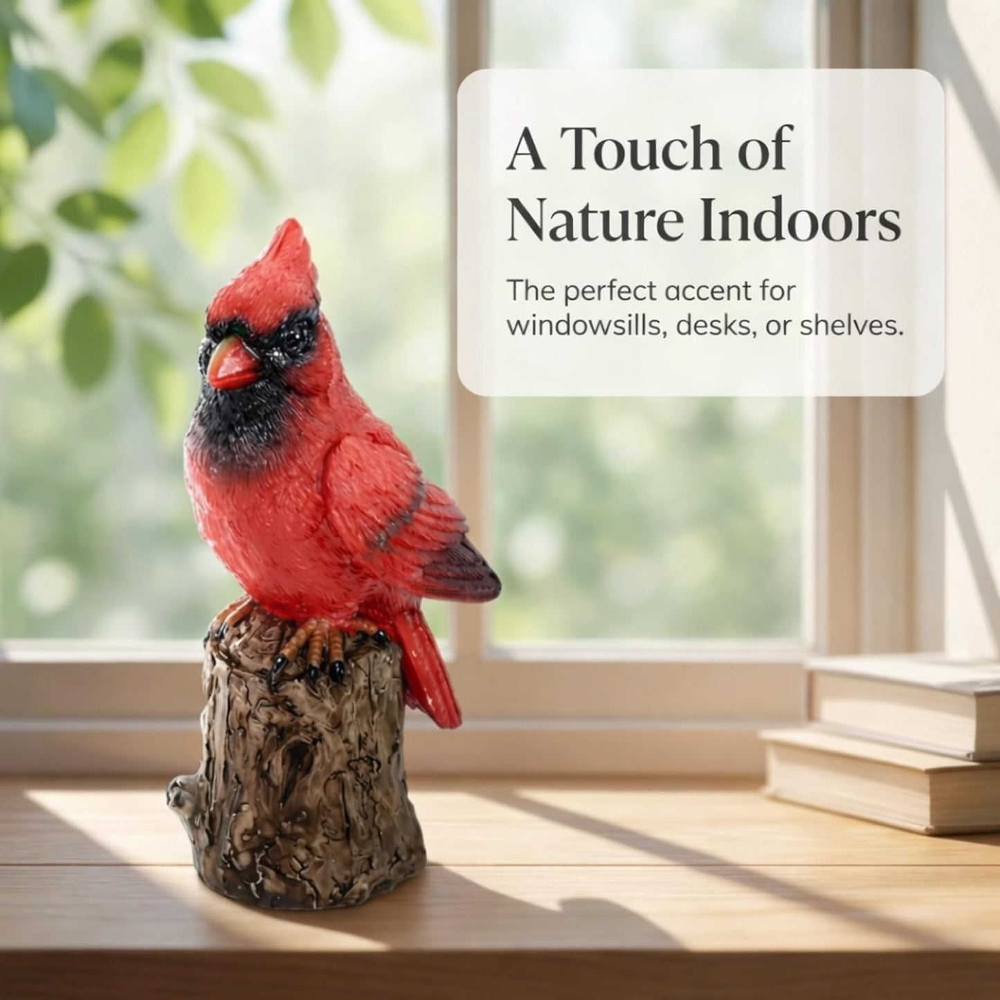 Little Cardinal Perched on a Branch Figurine