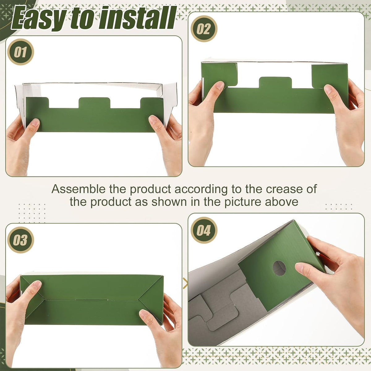 Thenshop 24 Pcs Magazine Files Cardboard Holders,Classic,Dark Green | File Organizer Foldable Paper Storage for Desk