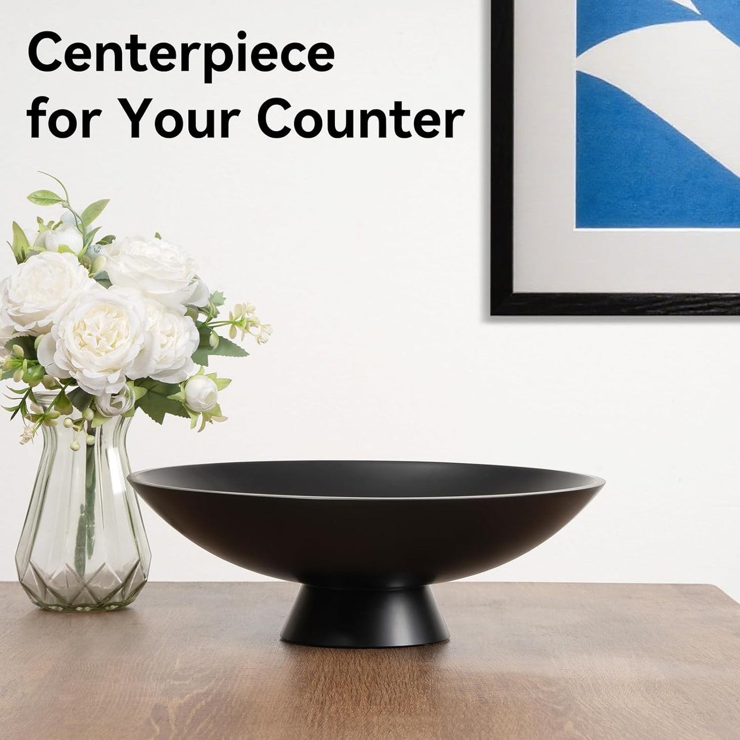 Decorative fruit bowl / Black
