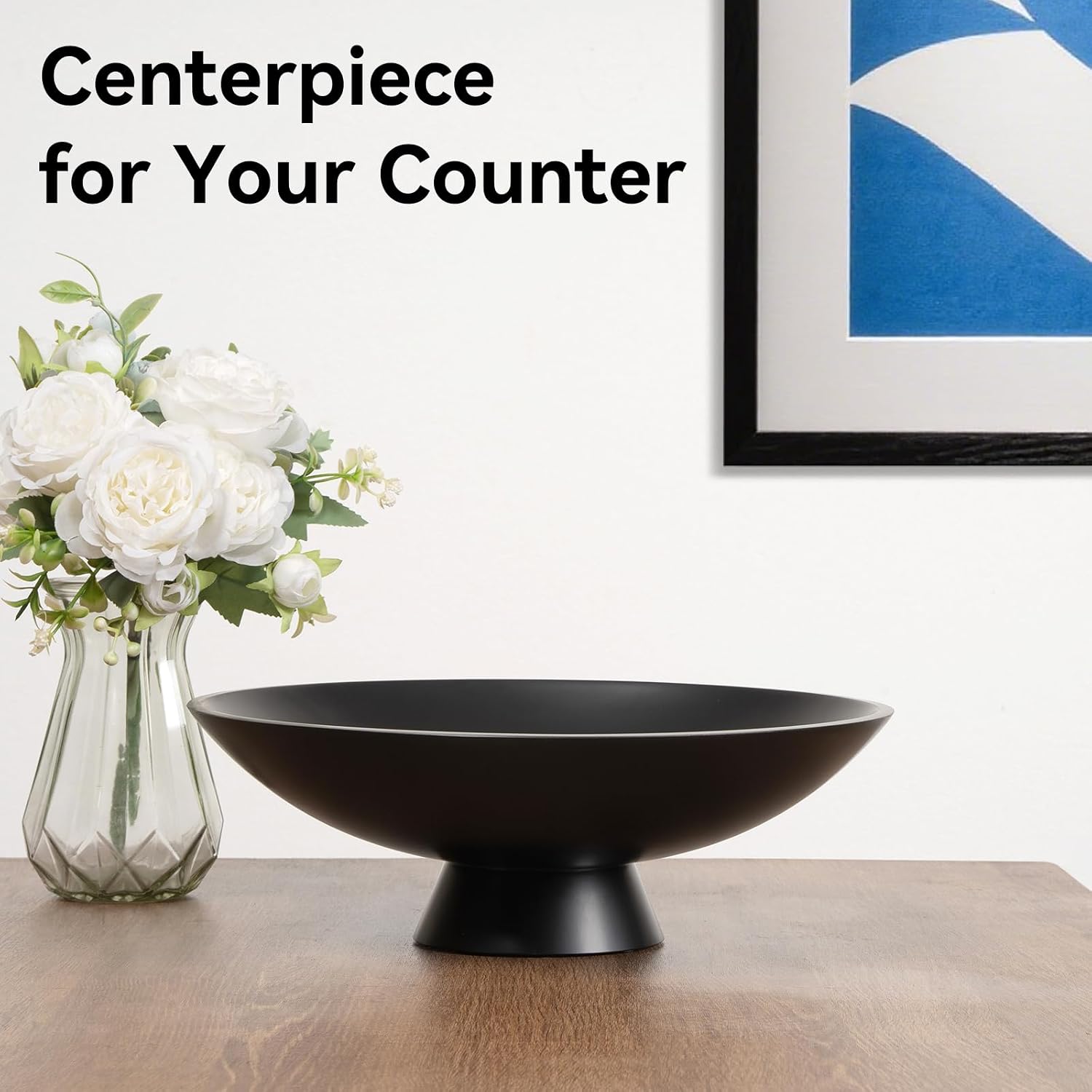 Decorative fruit bowl / Black