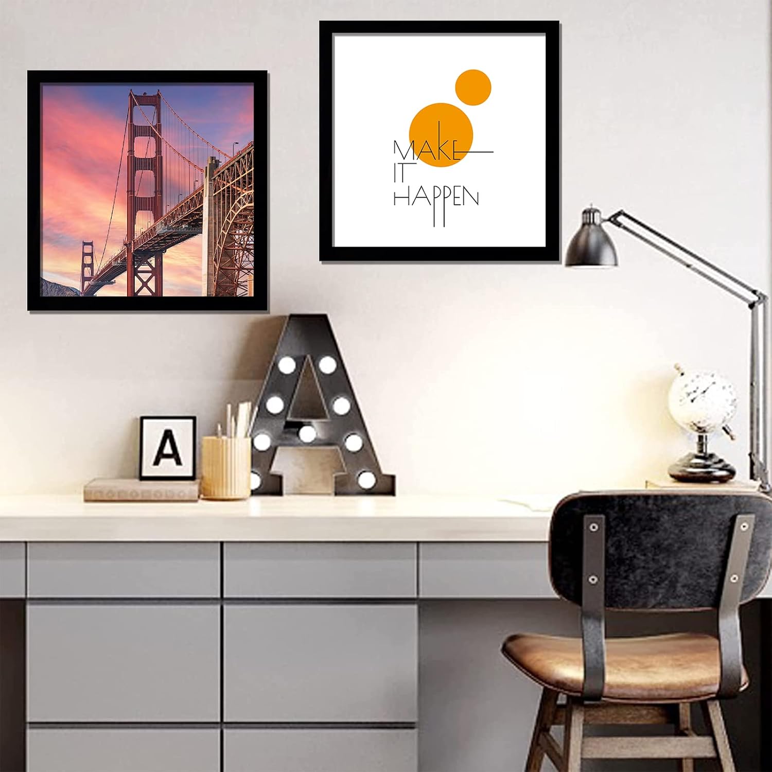 24x24 Picture Frame Set of 4, Black Gallery Wall Frames | Lightweight yet Sturdy with High-Clarity Panel, 24 x 24 Photo