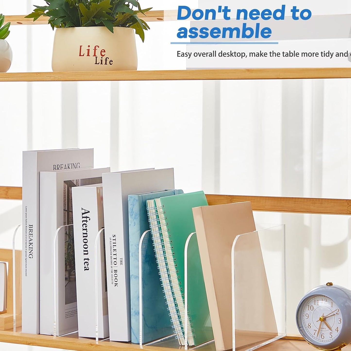 Acrylic Magazine File Holder / 14.2 x 7.2 x 6.5 / Classic / Clear
