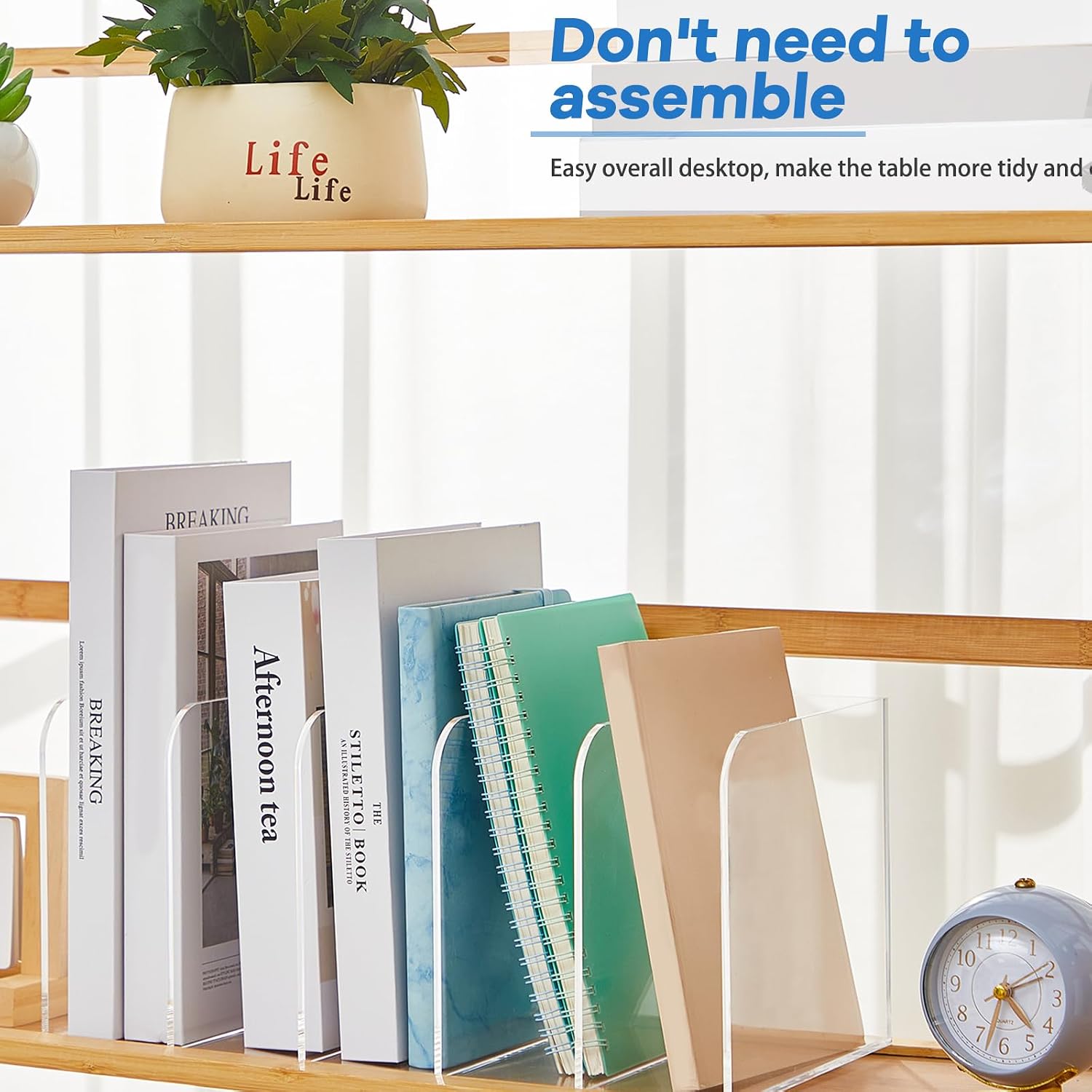 Acrylic Magazine File Holder / 14.2 x 7.2 x 6.5 / Classic / Clear