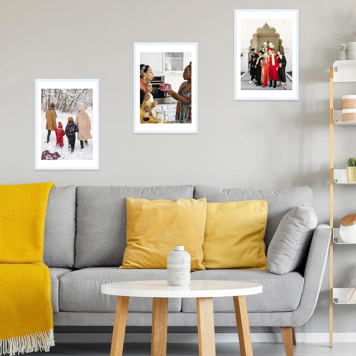 JCJMY 16x24 Picture Frame with Mat for Poster Photo and 40x60 cm Canvas, Display 14x20 with Mat or 16 x 24 without