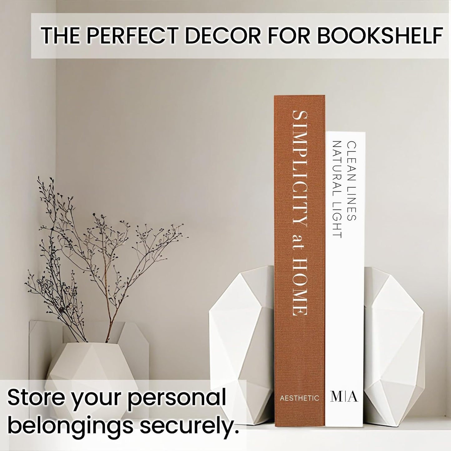 Faux Book Photo / Modern Brown / Set of 2