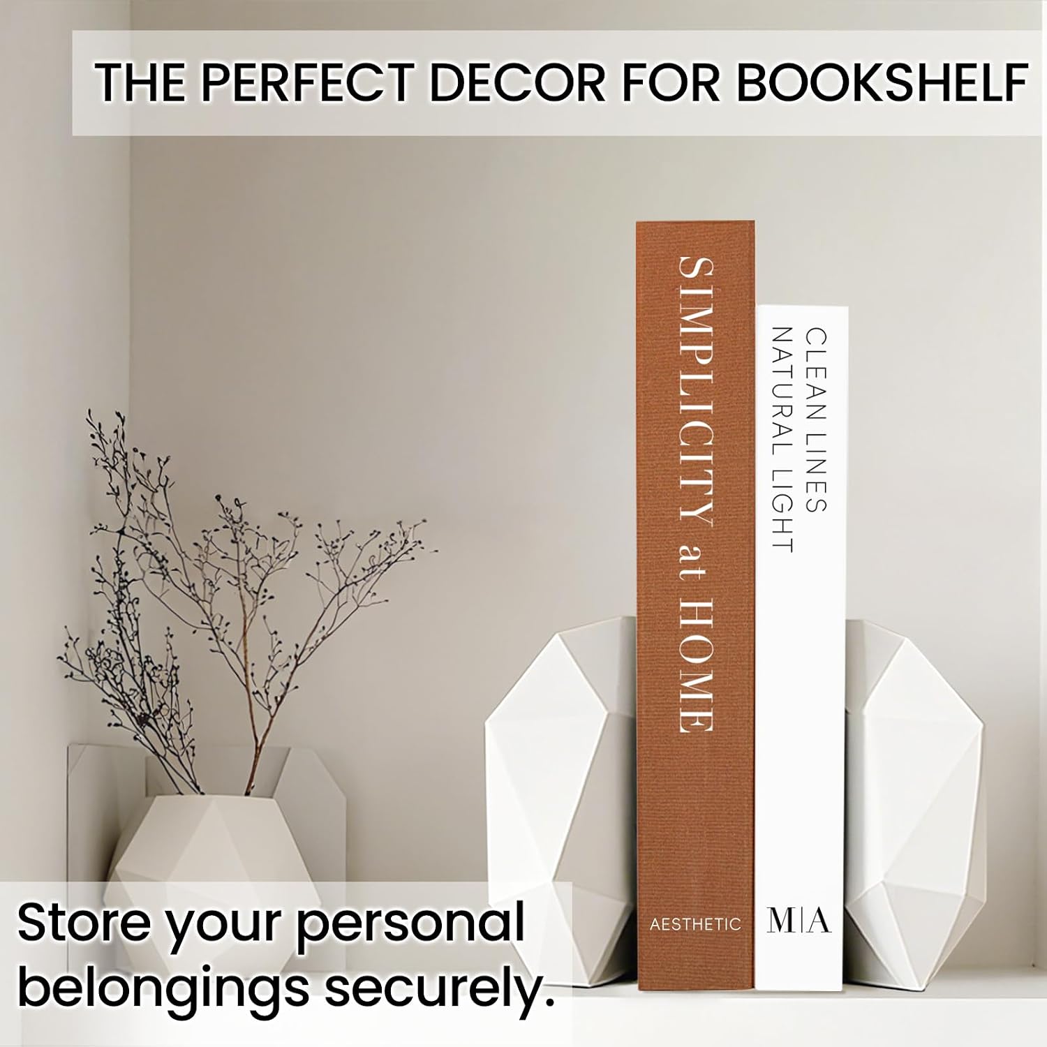 Faux Book Photo / Modern Brown / Set of 2