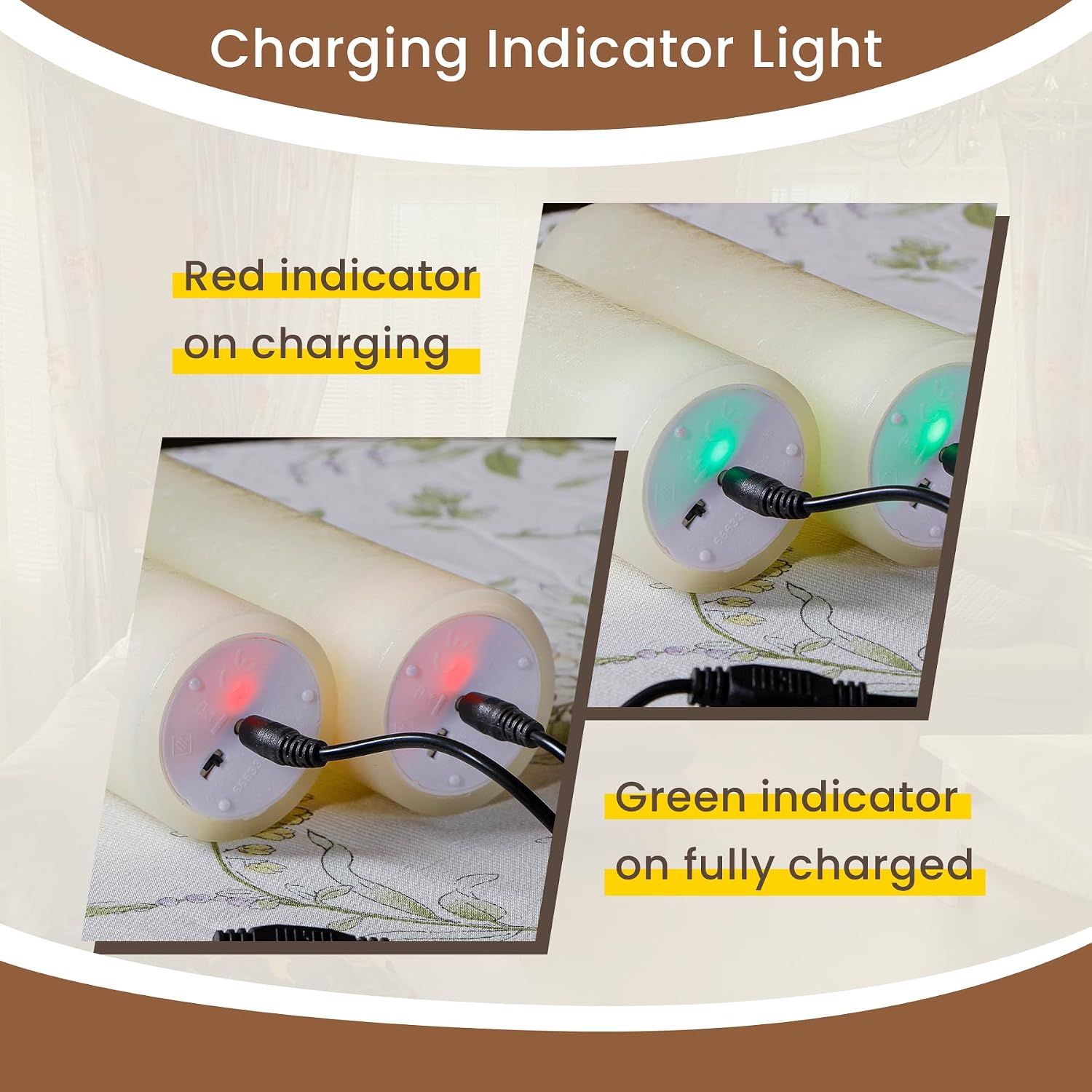Rechargeable Flameless Flickering Tall Wax Remote 2.2" x4" 6" 8" 10" Ivory Candles, Timer Set of 4 LED Battery Operated