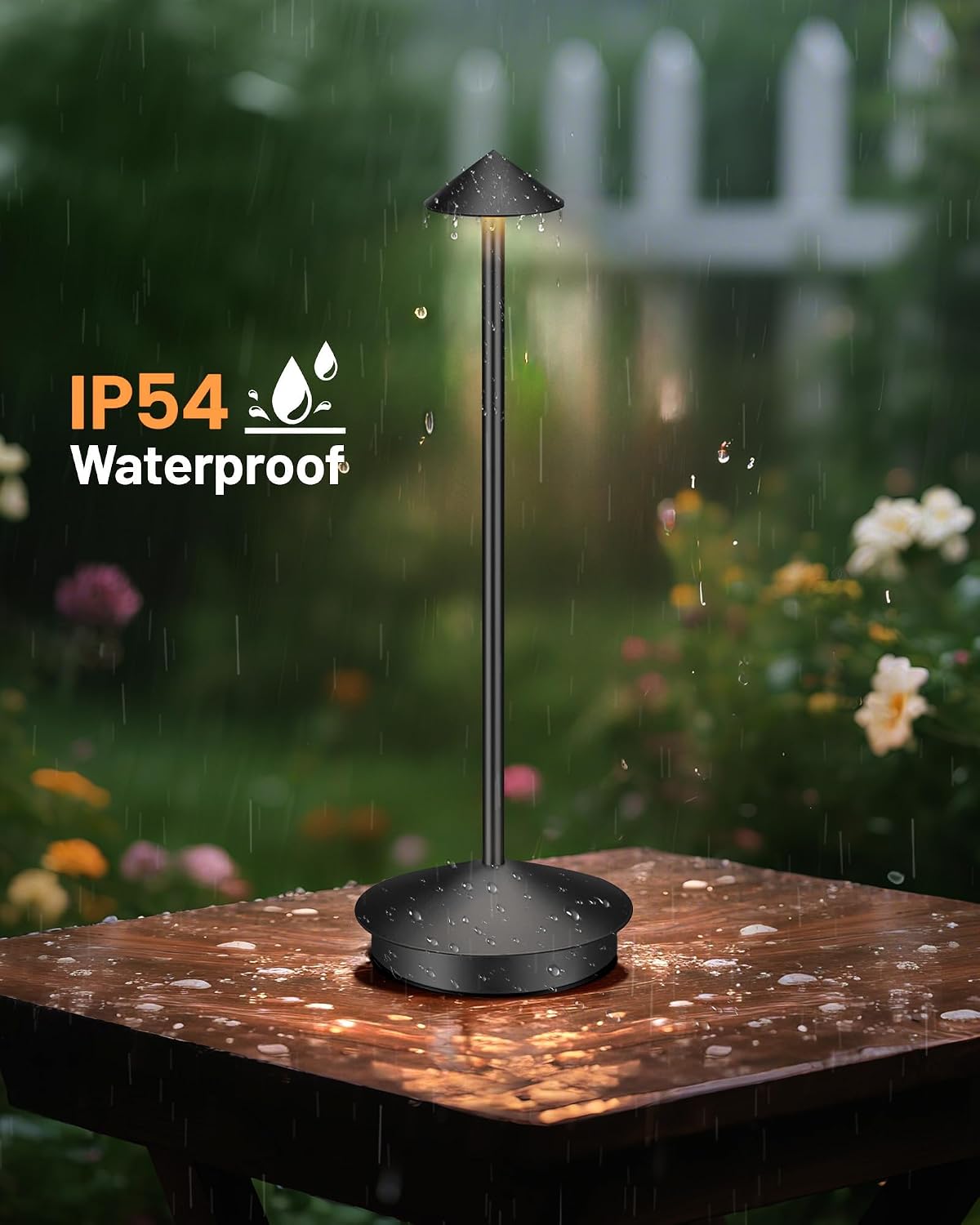 Portable Led Cordless Lamp Table Light 2 Pack, Rechargeable 6000mAh Battery Outdoor Table Lamp for Dinning Restaurant