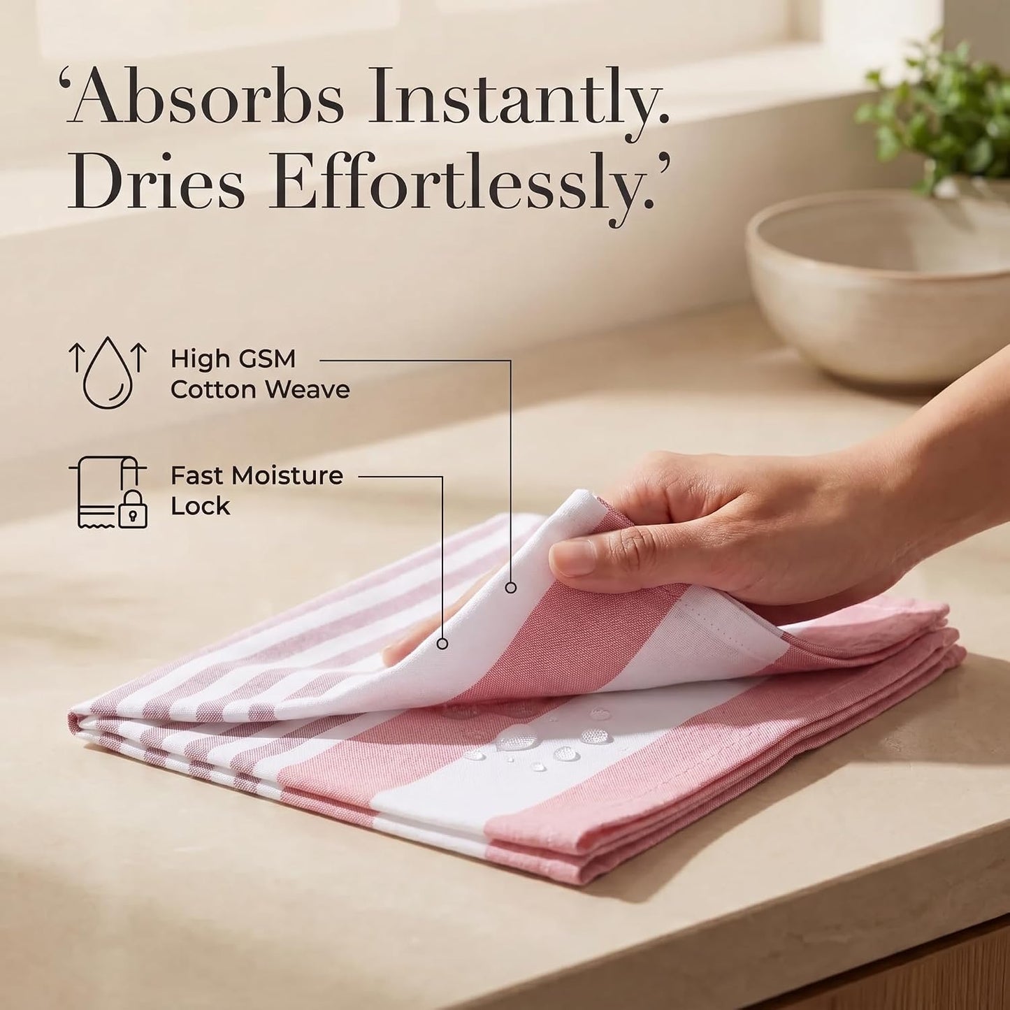 Urban Villa Cloth Napkins Cotton 20x20 (Set of 12) Garnet Red Stripes