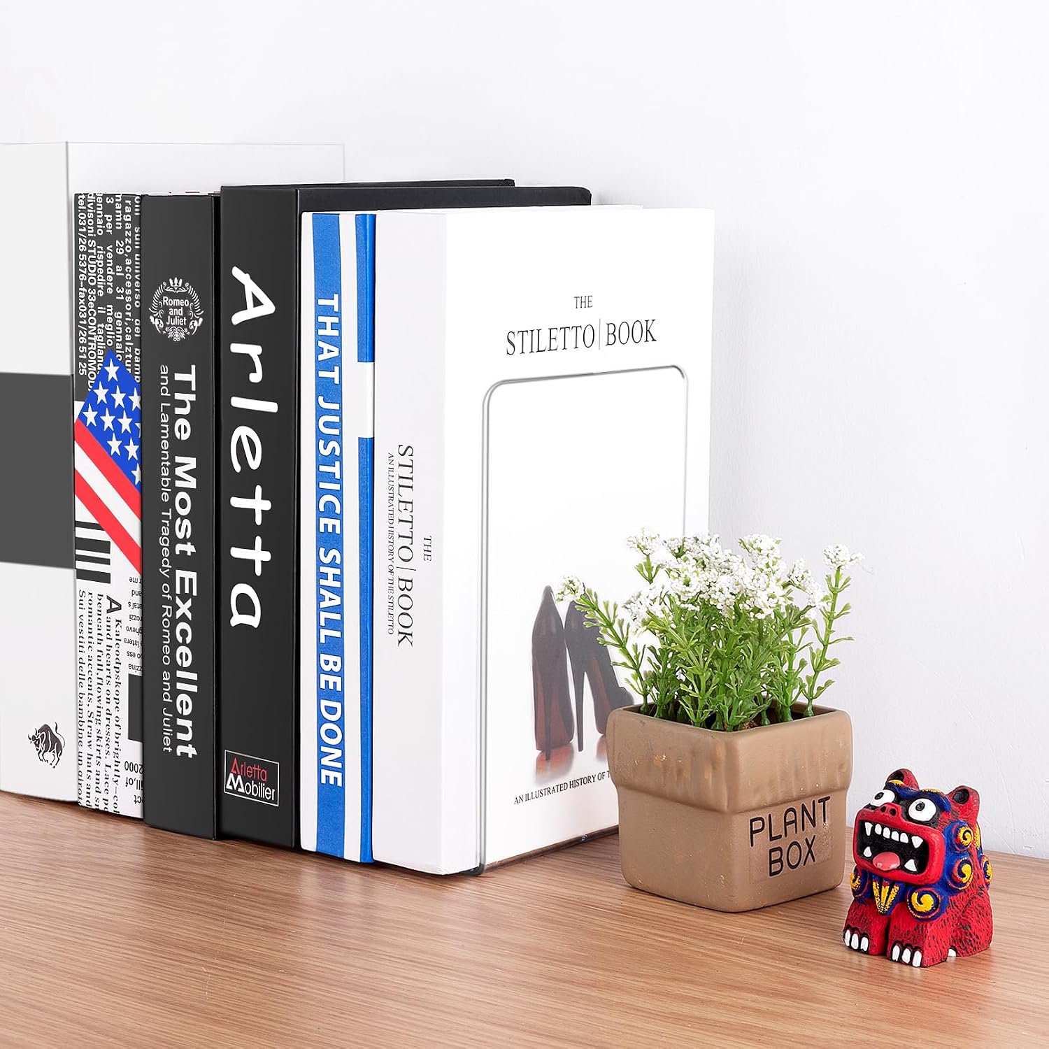 Acrylic Bookends / Book Ends / Clear / Set of 10