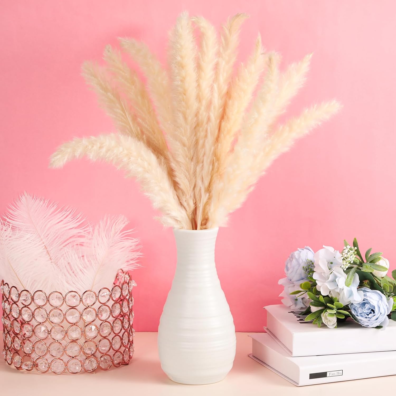 Composite Plastic Flower Vases Bulk Small Tall Conic Floral Vases / Simple / White / Set of 10