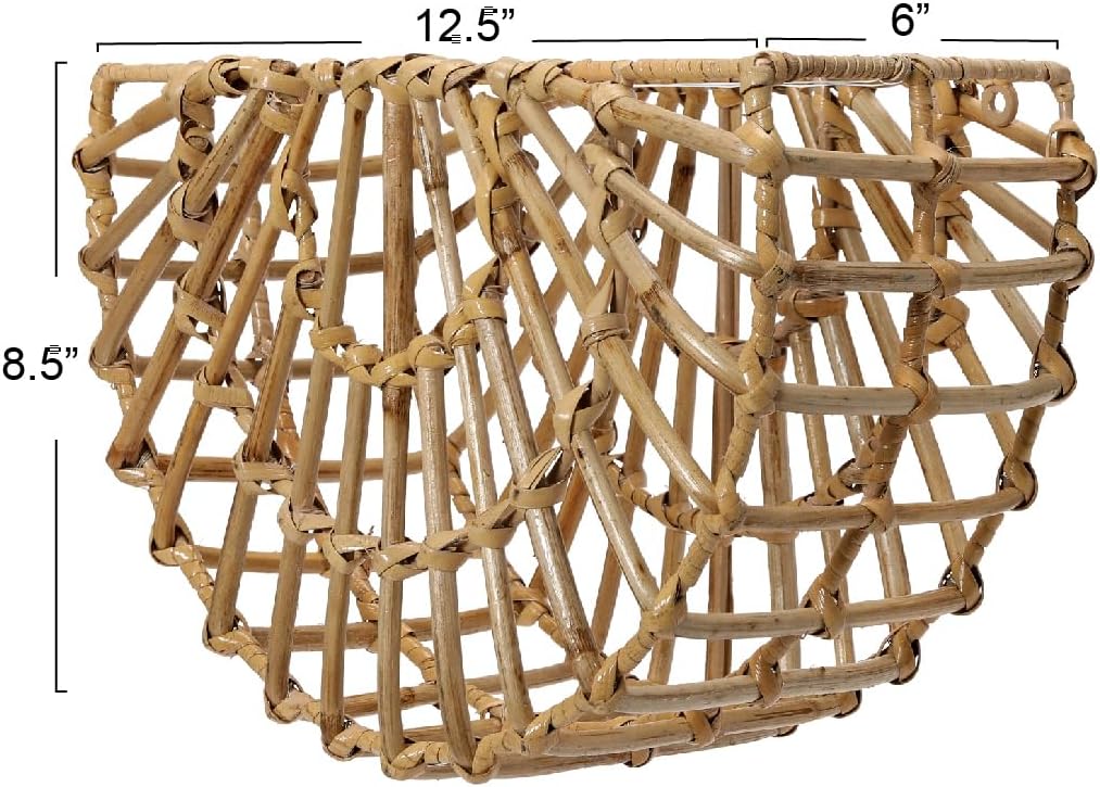 Woven Cane Wall Pocket / Natural