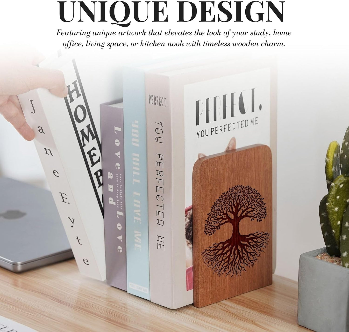 Tree of Life Wood Bookends