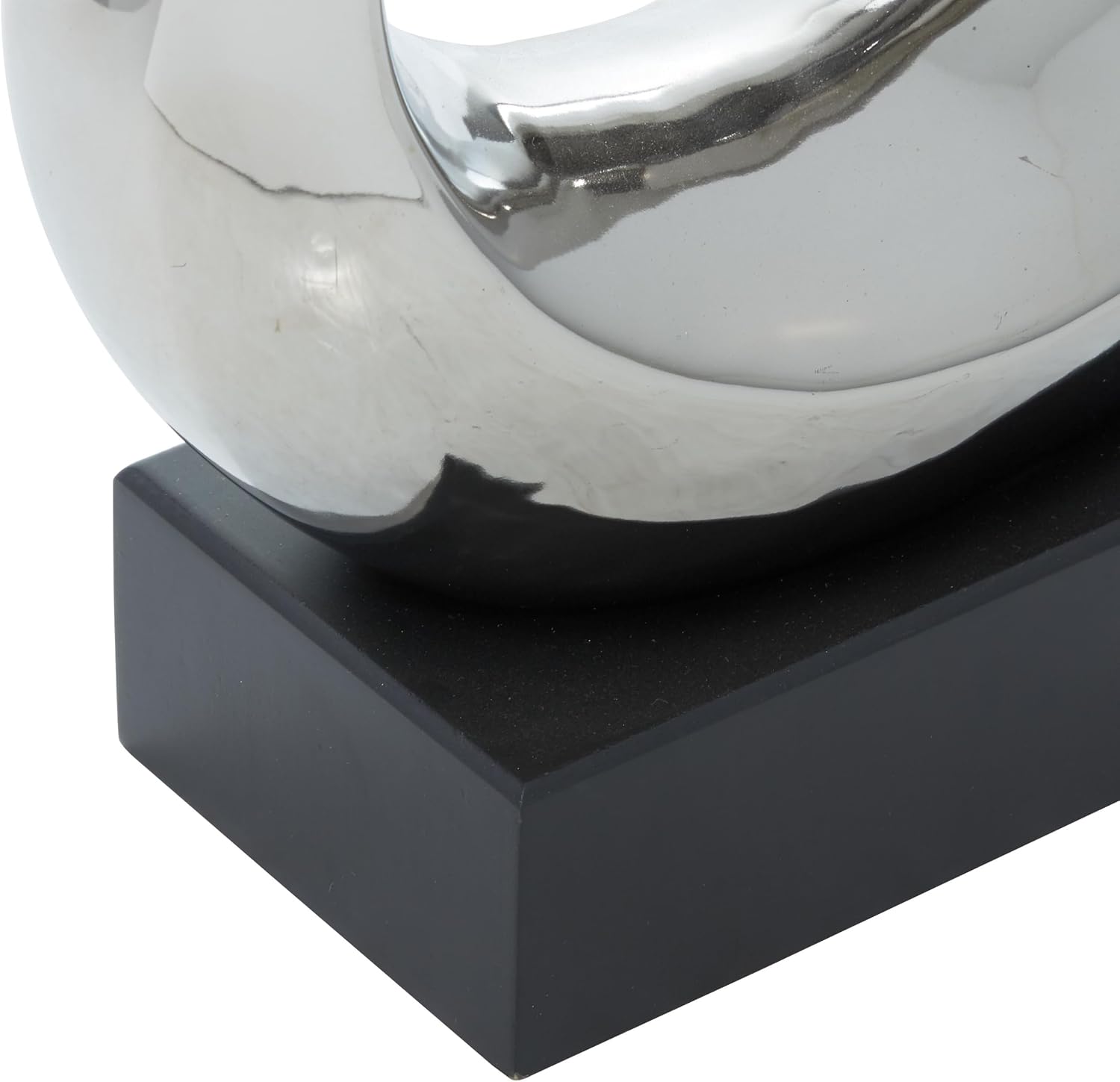 Ceramic Abstract Decorative Sculpture Swirl Home Decor Statue / Black / 10 x 4 x 10